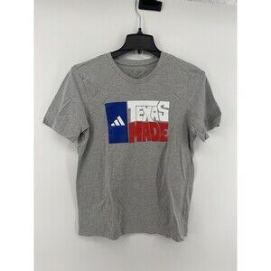 Adidas Men’s Light Gray Texas Made Short Sleeve T-Shirt Size Medium